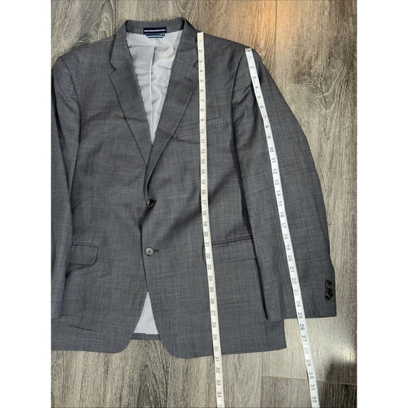 Tommy Hilfiger 44R Gray Two Button Wool Blazer DBL Vent - Picture 3 of 6